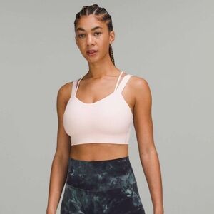 Lululemon Like a Cloud Longline Bra D/DD Cup in Strawberry Milkshake